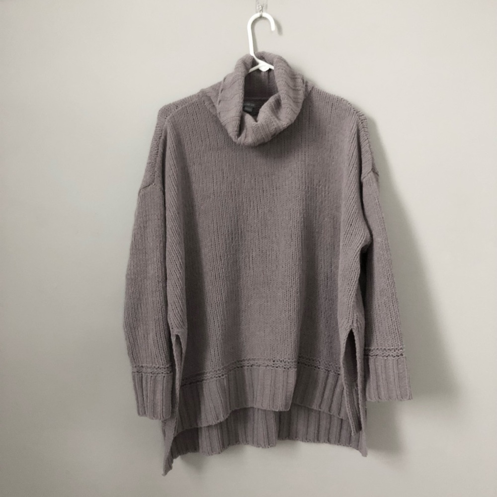 Aerie Super Soft Side Slit Sweater Tunic, Mushroom, XS